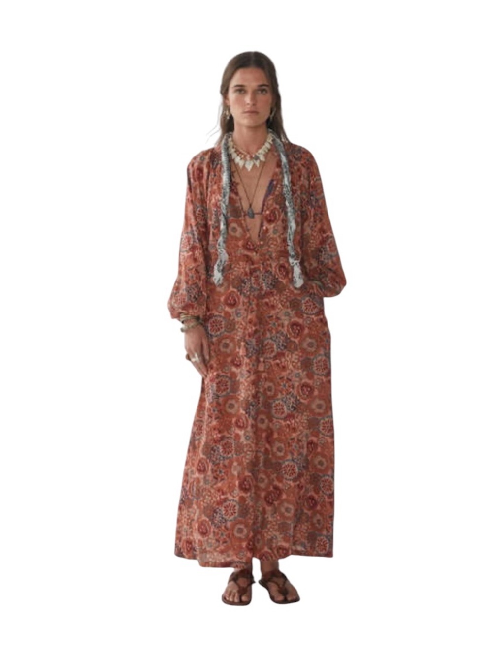 Maison Hotel Calista Dress Kaleidoscope Petunia Cotton Boho Summer Vacation